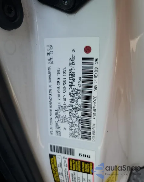 2021 Toyota Tacoma Access Cab z USA, uszkodzony, nr VIN 3TYRX5GN7MT008637